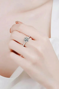 925 Sterling Silver 2 Carat Moissanite Ring - Update AvenueRingTrendsi101300100885579101300100885579925 Sterling Silver 2 Carat Moissanite RingSilver