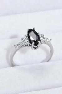 925 Sterling Silver Black Agate Ring - Update AvenueRingTrendsi100100260542338100100260542338925 Sterling Silver Black Agate RingBlack