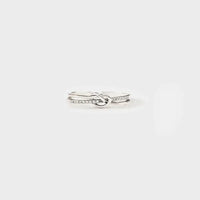 925 Sterling Silver Double-Layered Knot Ring