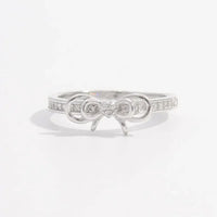 925 Sterling Silver Inlaid Zircon Bow Ring