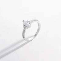 925 Sterling Silver Inlaid Zircon Ring