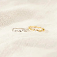 925 Sterling Silver Inlaid Zircon Ring