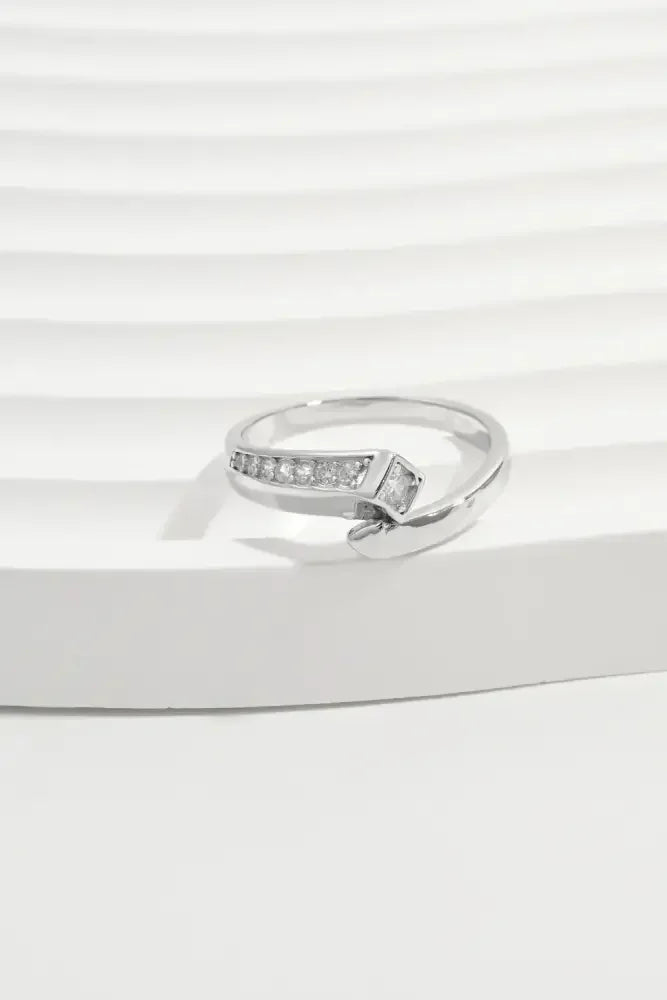 925 Sterling Silver Inlaid Zircon Ring