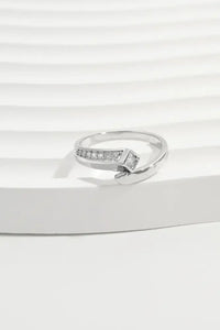 925 Sterling Silver Inlaid Zircon Ring