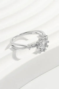 925 Sterling Silver Inlaid Zircon Ring