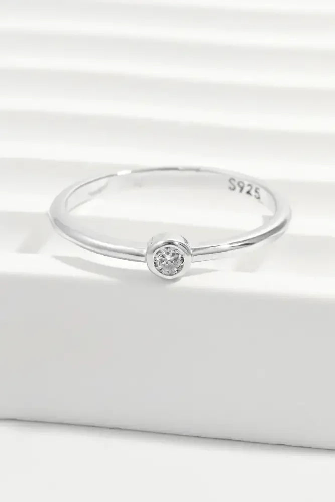 925 Sterling Silver Inland Zircon Ring