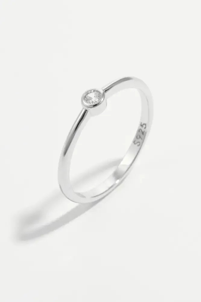 925 Sterling Silver Inland Zircon Ring