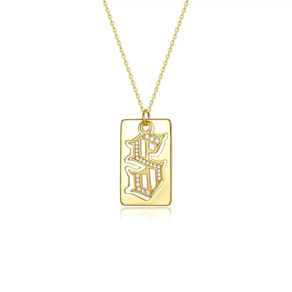 925 Sterling Silver Letter S Pendant Necklace