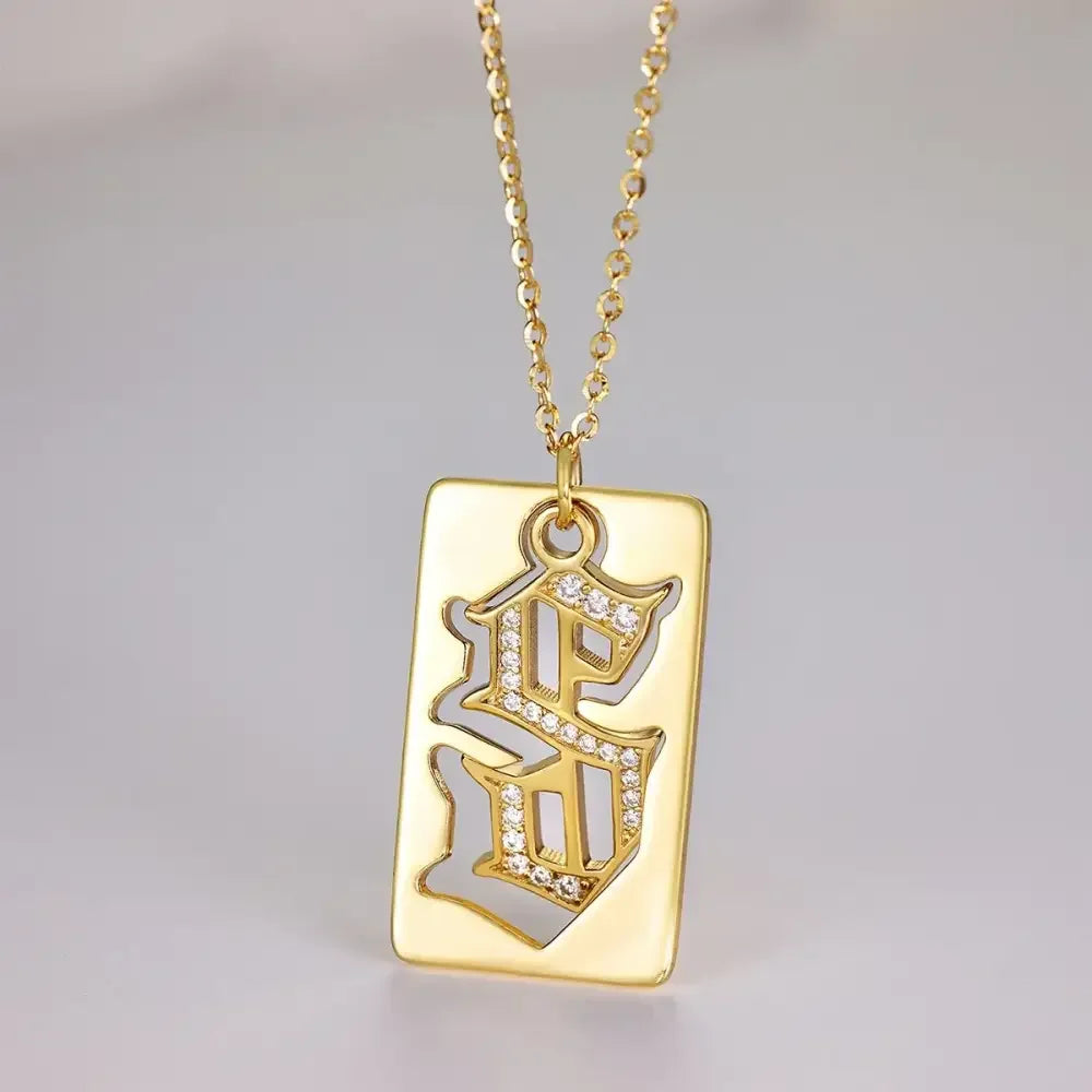 925 Sterling Silver Letter S Pendant Necklace