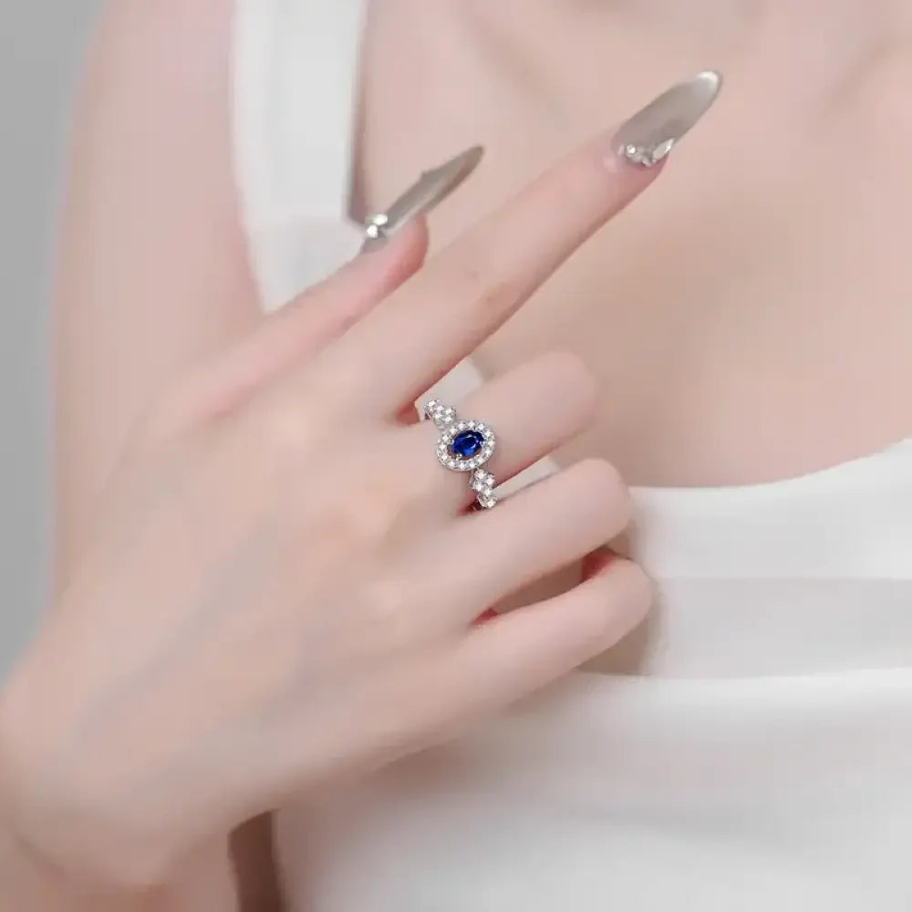 925 Sterling Silver Moissanite Ring