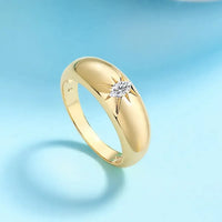 925 Sterling Silver Moissanite Ring