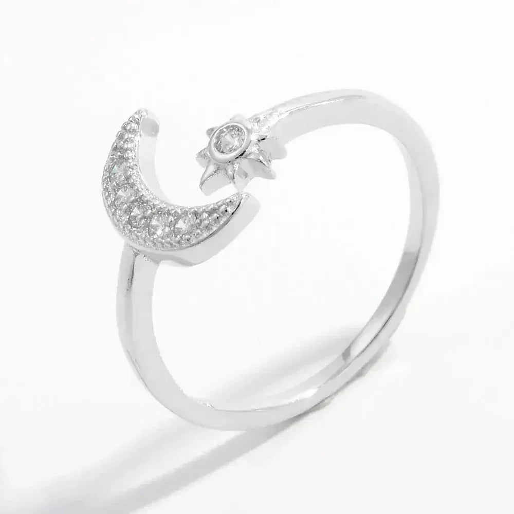925 Sterling Silver Moon Open Ring - Update AvenueRingTrendsi100500064971768100500064971768925 Sterling Silver Moon Open RingSilver