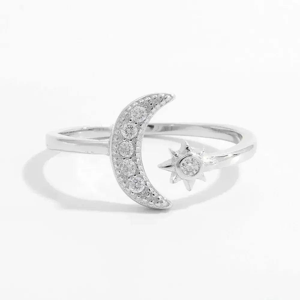 925 Sterling Silver Moon Open Ring - Update AvenueRingTrendsi100500064971768100500064971768925 Sterling Silver Moon Open RingSilver