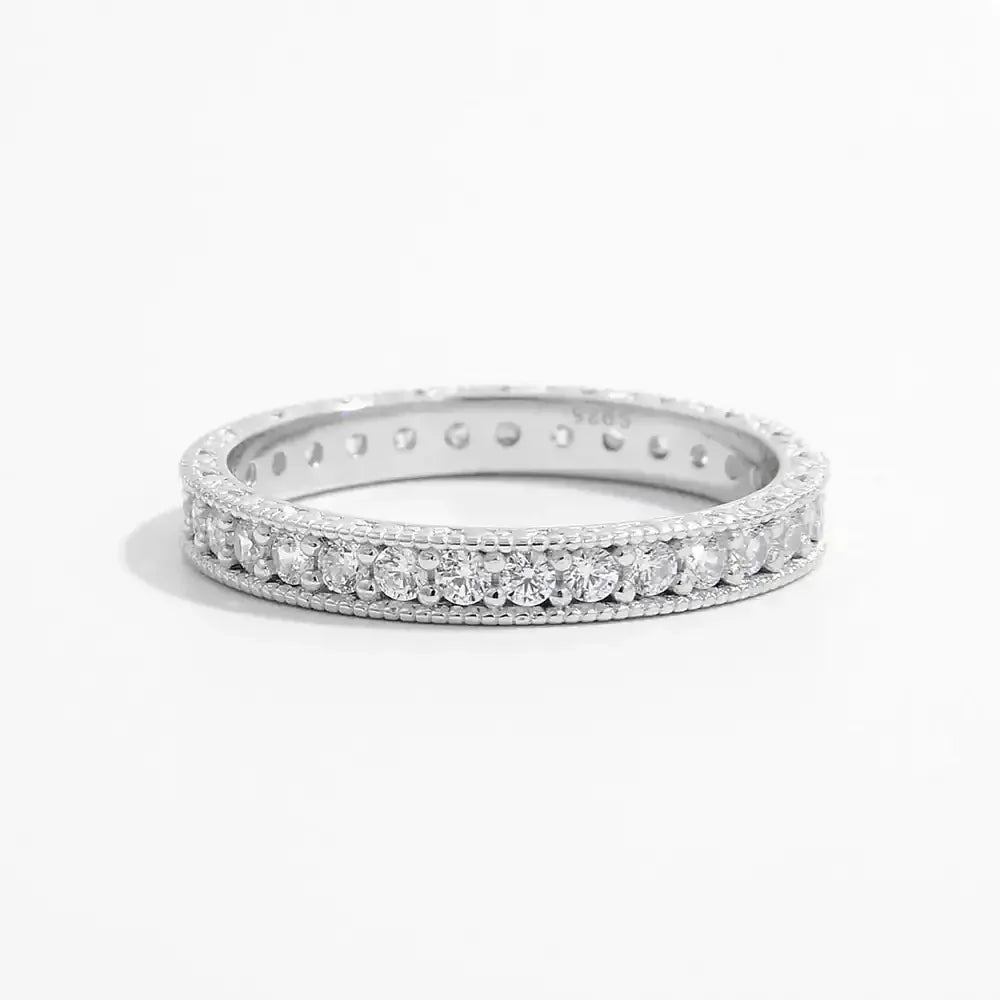 925 Sterling Silver Zircon Ring