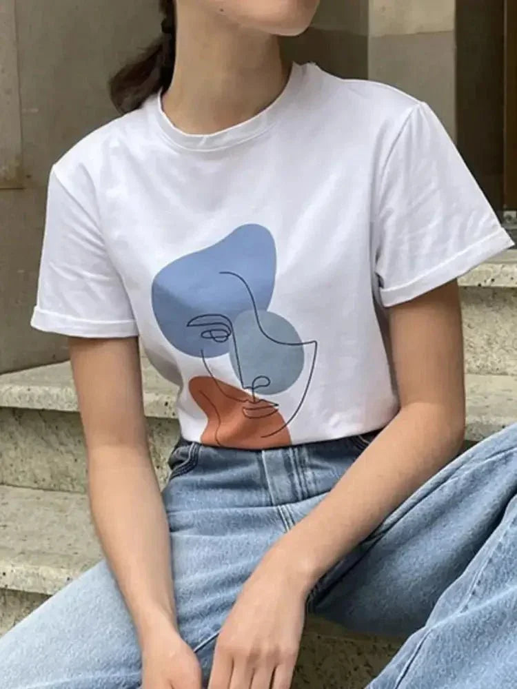 Abstract Face Graphic Casual Round Neck T-Shirt - Update AvenueT-ShirtsTrendsi1001007147062511001007147062510c2c183f - 5ba9 - 46e9 - a875 - c658c152e657 - Max - OriginLight Blue