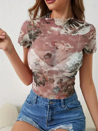 Abstract Print Ruffled Mock Neck Crop T-Shirt - Update AvenueT-ShirtsTrendsi100100347947634100100347947634c4c4f0c3 - 8089 - 4563 - a29e - 8a8e0d2d1cff - Max - OriginDusty Pink