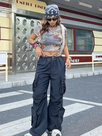Abstract Print Ruffled Mock Neck Crop T-Shirt - Update AvenueT-ShirtsTrendsi1001003479493661001003479493669af8abb9 - 80af - 47ea - a0dd - 04ff91547c19 - Max - OriginDusty Blue