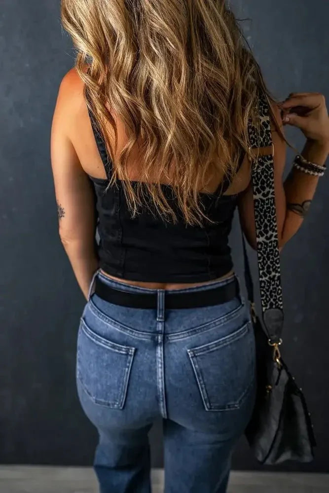 Acid Wash Buttoned Cropped Slim Denim Tank Top - Update AvenueTanks & CamisTrendsi100100601996186100100601996186b09c04cf - 33e3 - 424c - 921e - 66ea8e312bf8 - Max - OriginBlack