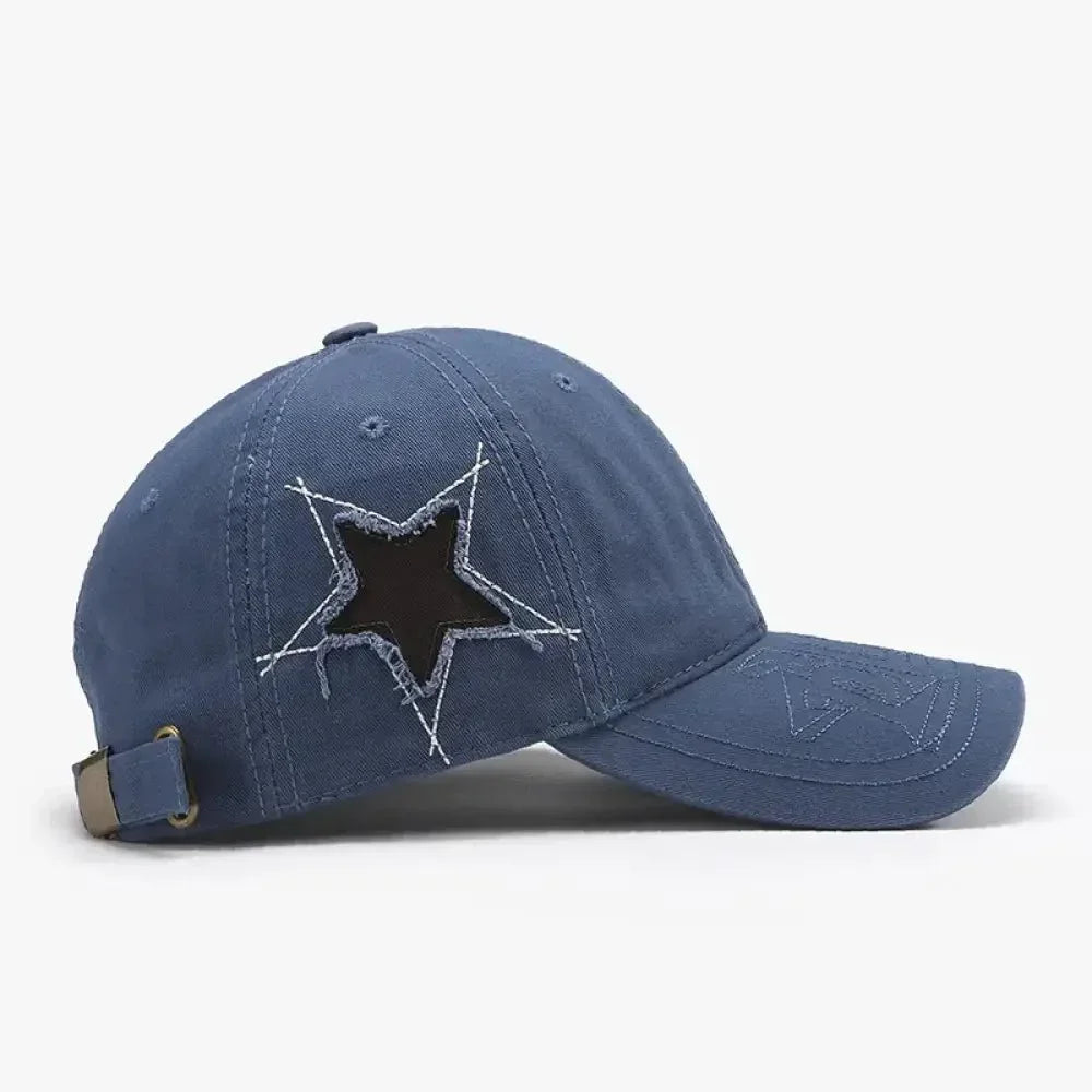 Adjustable Star Raw Hem Cap - Update AvenueTrendsi100500213021971100500213021971Adjustable Star Raw Hem CapMedium