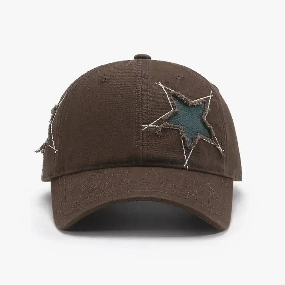 Adjustable Star Raw Hem Cap - Update AvenueTrendsi100500213022853100500213022853Adjustable Star Raw Hem CapChocolate