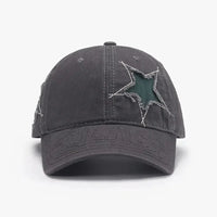 Adjustable Star Raw Hem Cap - Update AvenueTrendsi100500213024828100500213024828Adjustable Star Raw Hem CapDark Gray