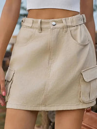 Adjustable Waist Denim Skirt with Pockets - Update AvenueDenim Dresses & SkirtsTrendsi100100832341678100100832341678940603a8 - 21b3 - 4489 - 9124 - 0ed46e77aec1 - MaxMocha