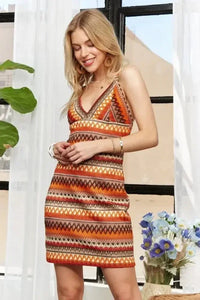ADORA Contrast Striped V - Neck Mini Dress - Update AvenueFestival VibesTrendsi100100887781052100100887781052d770d1a3 - 0322 - 4e45 - 97a6 - edba0da1596b - MaxOrange Multicolor