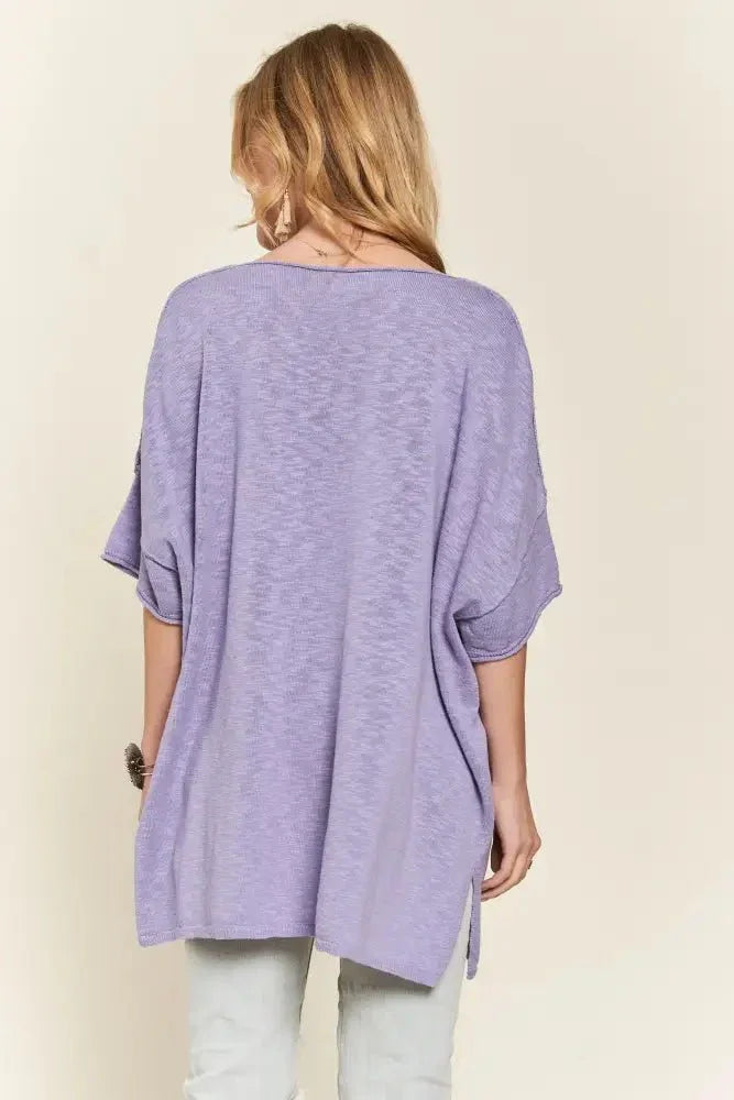 ADORA Drop Shoulder Loose Fit Knit Tunic Top - Update AvenueT-ShirtsTrendsi100100382141392100100382141392540b9d78ba6d43509e70940e2c277cea - Max - OriginLAVENDER