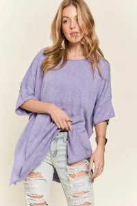 ADORA Drop Shoulder Loose Fit Knit Tunic Top - Update AvenueT-ShirtsTrendsi1001003821413921001003821413921c6abc3a696a4b708a96b8000077d828 - Max - OriginLAVENDER