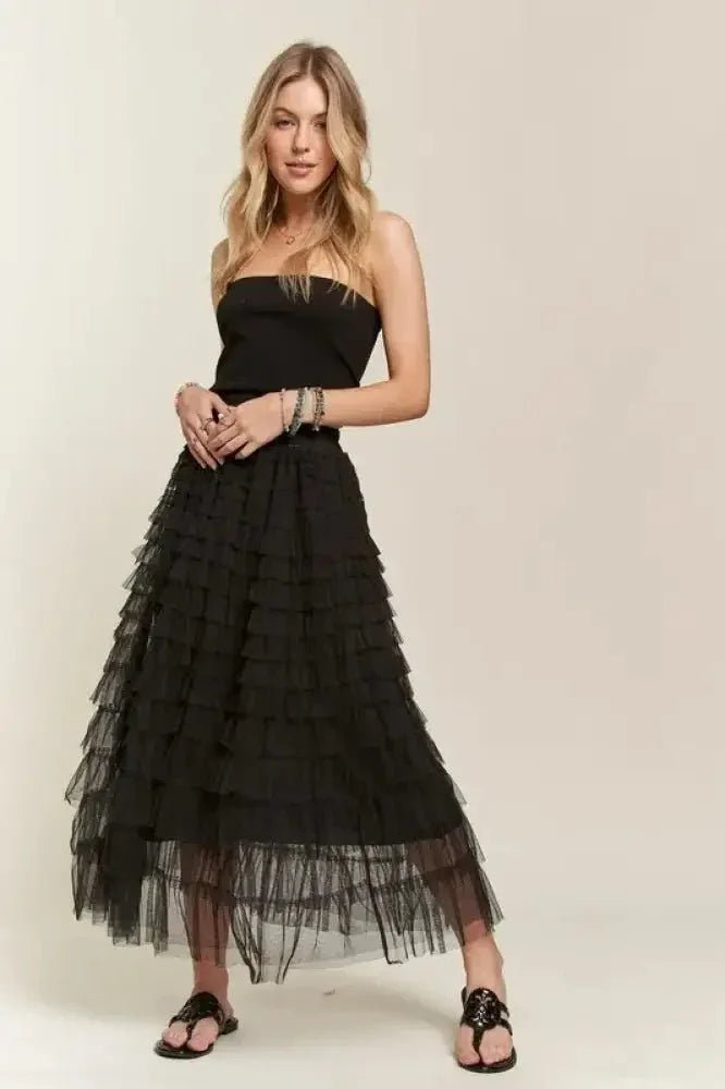 ADORA Elastic Waist Layered Mesh Midi Skirt - Update AvenueTrendsi100100035151797100100035151797fe4ead4f - 8ae5 - 44d1 - 9c4d - 84381d6d4905 - MaxBlack