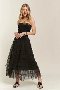 ADORA Elastic Waist Layered Mesh Midi Skirt - Update AvenueTrendsi100100035151797100100035151797fe4ead4f - 8ae5 - 44d1 - 9c4d - 84381d6d4905 - MaxBlack