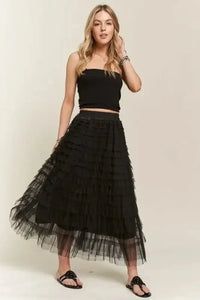 ADORA Elastic Waist Layered Mesh Midi Skirt - Update AvenueTrendsi10010003515179710010003515179741f1b685 - 914b - 4b83 - 87ab - c4a88672d51b - MaxBlack