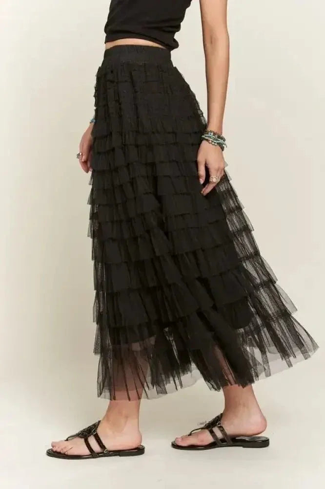 ADORA Elastic Waist Layered Mesh Midi Skirt - Update AvenueTrendsi1001000351517971001000351517977a658e25 - 2e3e - 4f6b - a879 - cc0b07e75c68 - MaxBlack