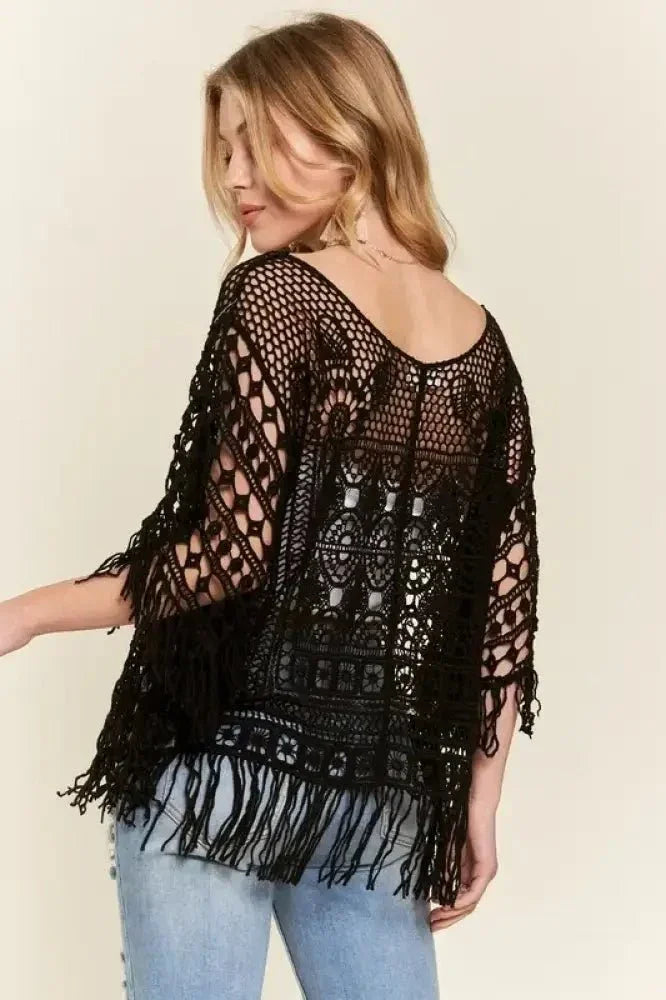 ADORA Fringe Hem Crochet Top - Update AvenueBoho VibesTrendsi100100455761114100100455761114aaca031c0d5241458863046c5e0ac271 - Max - OriginBLACK