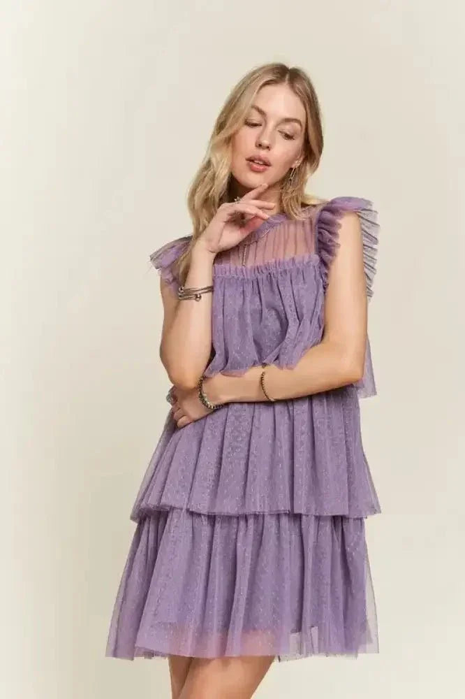 ADORA Layered Ruffled Cap Sleeve Mesh Dress - Update AvenueTrendsi10010044911123010010044911123035a8ec42 - f9e2 - 46dd - af9f - 377c25f6202f - MaxMauve