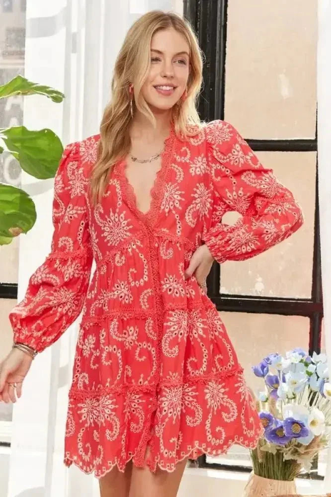 ADORA Puff Sleeve Floral Dress - Update AvenueBoho VibesTrendsi100100573031405100100573031405c313ba47f37a464daf1639738c9b8511 - Max - OriginCORAL