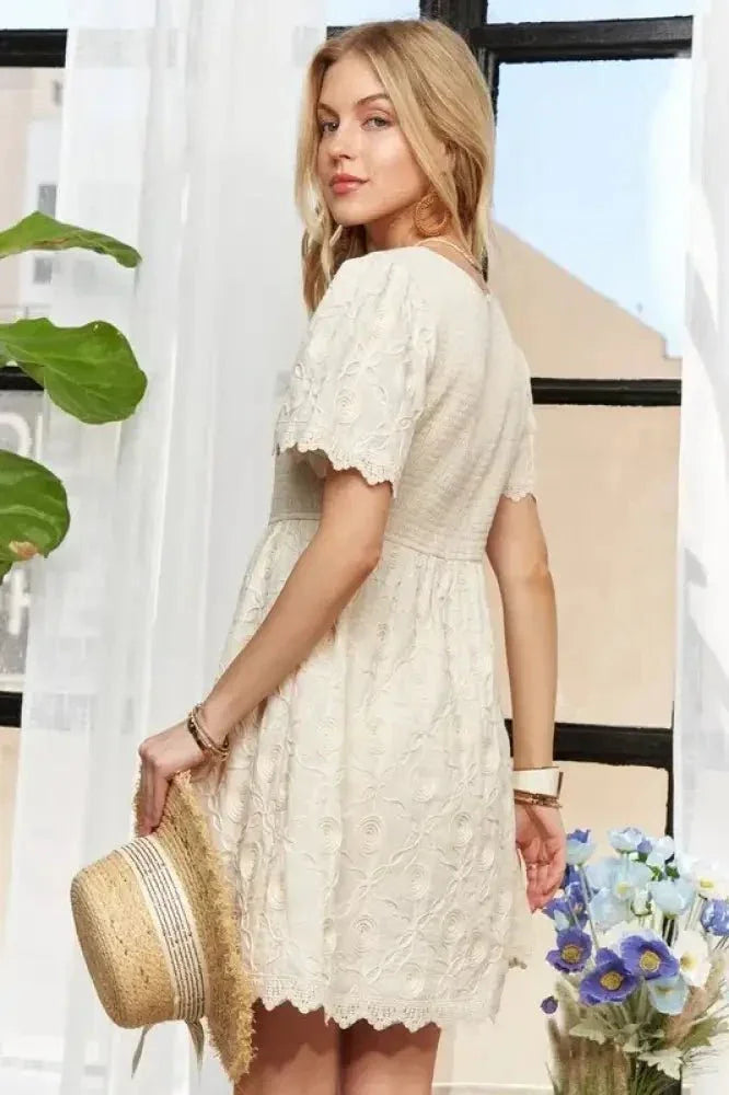 ADORA Rround Neck Crinkle Babydoll Dress - Update AvenueTrendsi100100210321302100100210321302b8b3dbe712bb45f780af441227754d28 - Max - OriginBEIGE