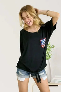 ADORA Sequin US Flag Pocketed Top - Update AvenueT-ShirtsTrendsi10010020977199710010020977199724d158a5868f41f6a90f4228163f7502 - Max - OriginBlack