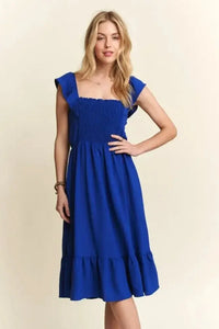 ADORA Smocked Square Neck Ruffled Cap Sleeve Dress - Update AvenueVacation StyleTrendsi100100057081885100100057081885f3a6838c - e62f - 44f9 - 889d - 76983cb19d78 - MaxRoyal Blue