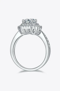 Adored 1 Carat Moissanite 925 Sterling Silver Side Stone Ring