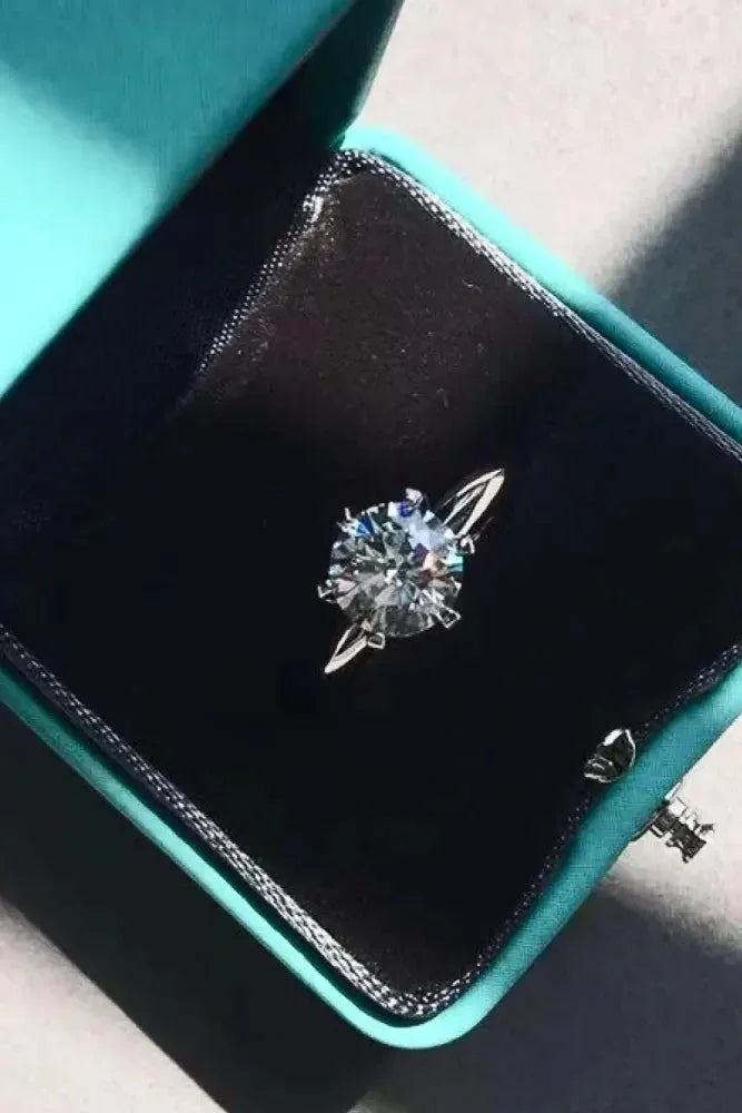 Adored 925 Sterling Silver 3 Carat Moissanite 6 - Prong Ring - Update AvenueRingTrendsi100100950426578100100950426578Adored 925 Sterling Silver 3 Carat Moissanite 6 - Prong RingSilver