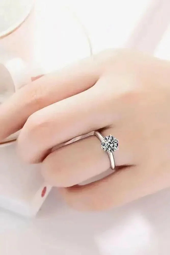 Adored 925 Sterling Silver 3 Carat Moissanite 6 - Prong Ring - Update AvenueRingTrendsi100100950426578100100950426578Adored 925 Sterling Silver 3 Carat Moissanite 6 - Prong RingSilver