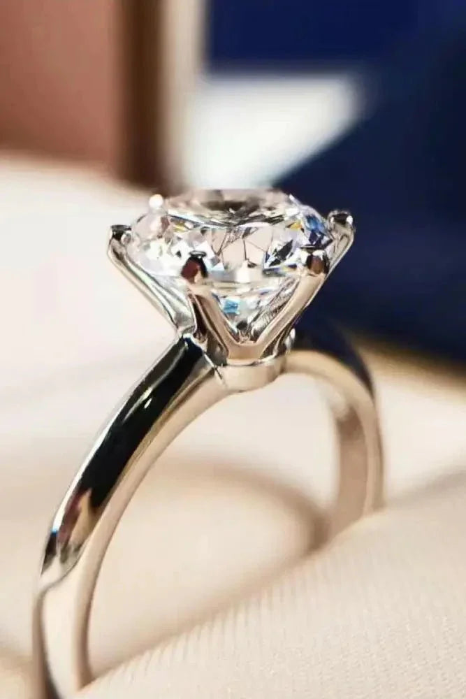 Adored 925 Sterling Silver 3 Carat Moissanite 6 - Prong Ring - Update AvenueRingTrendsi100100950426578100100950426578Adored 925 Sterling Silver 3 Carat Moissanite 6 - Prong RingSilver