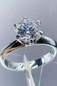 Adored 925 Sterling Silver 3 Carat Moissanite 6 - Prong Ring - Update AvenueRingTrendsi100100950426578100100950426578Adored 925 Sterling Silver 3 Carat Moissanite 6 - Prong RingSilver