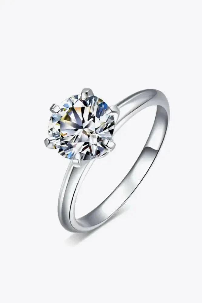 Adored 925 Sterling Silver 3 Carat Moissanite 6 - Prong Ring - Update AvenueRingTrendsi100100950426578100100950426578Adored 925 Sterling Silver 3 Carat Moissanite 6 - Prong RingSilver