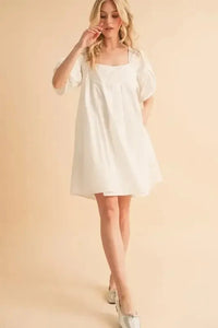 Aemi + Co Square Neck Babydoll Dress with Pockets - Update AvenueEffortless Elegance: DressesTrendsi1001003228614761001003228614769b623b53056e47e2a79937c2fd7b1a47 - Max - OriginWhite