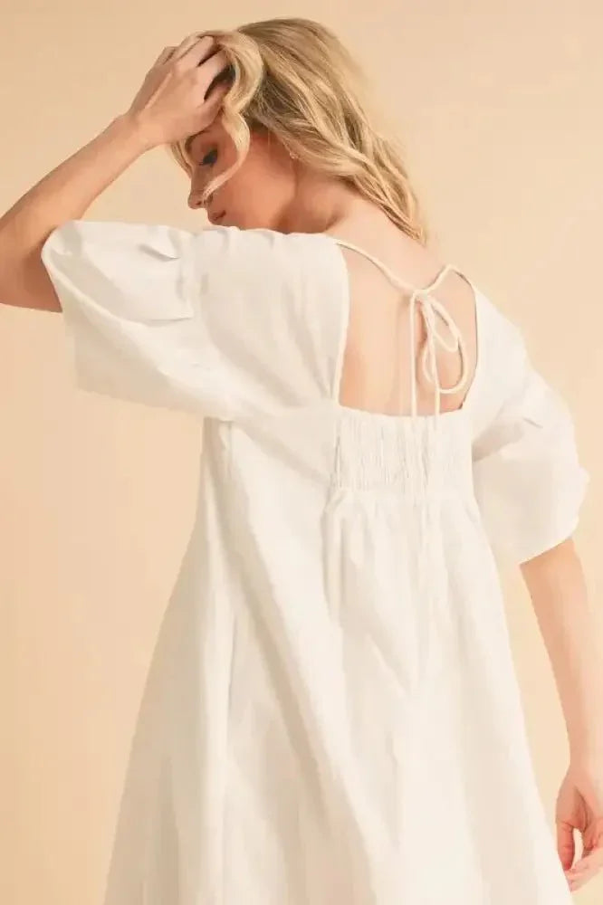 Aemi + Co Square Neck Babydoll Dress with Pockets - Update AvenueEffortless Elegance: DressesTrendsi10010032286147610010032286147657e57511b6fd4524953a104e1f319750 - Max - OriginWhite