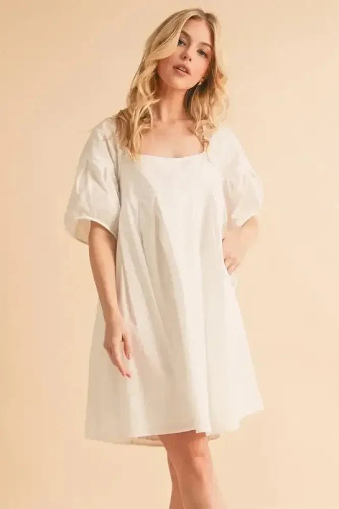 Aemi + Co Square Neck Babydoll Dress with Pockets - Update AvenueEffortless Elegance: DressesTrendsi100100322861476100100322861476d870012d76ec49d3ba8a96d847a5d0a7 - Max - OriginWhite