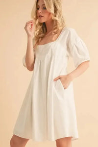 Aemi + Co Square Neck Babydoll Dress with Pockets - Update AvenueEffortless Elegance: DressesTrendsi10010032286147610010032286147686421770575e41219c7b592ff58344df - Max - OriginWhite