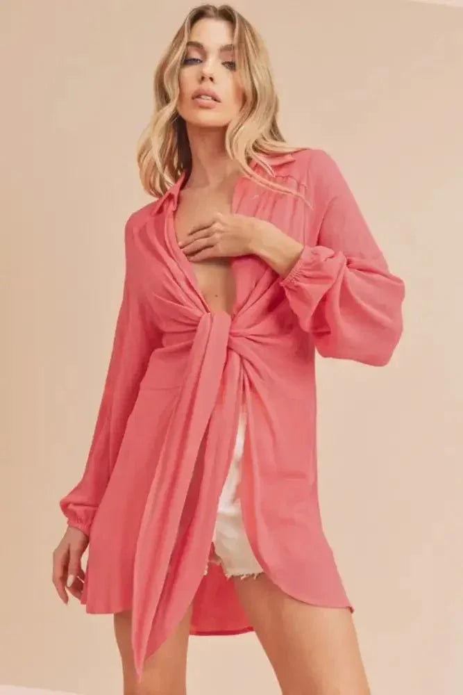 Aemi + Co Tied Collared Neck Long Sleeve Top - Update AvenueFestival VibesTrendsi10010069865174310010069865174346c16262 - deb3 - 46fb - bac1 - d03bcf6c96d8 - MaxStrawberry